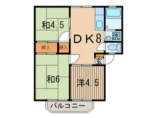 サンビレッジB【2階】の間取り