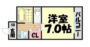 エクシード弁天【5階】の間取り