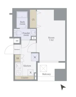 アイル プレミアム千駄木【6階】の間取り