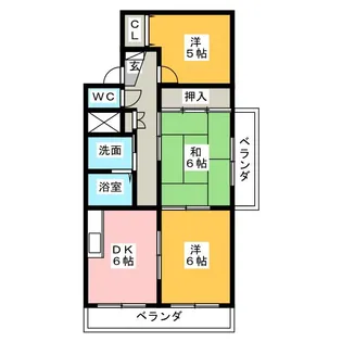 マンション宮木【4階】の間取り