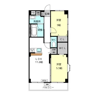 東園ビル【2階】の間取り