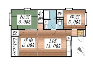 サンワロイヤル長江【1階】の間取り