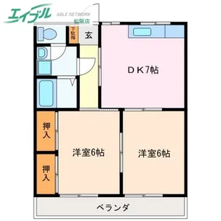 ティアラII【1階】の間取り