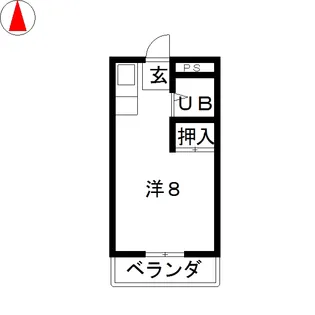 プチコーポみさ【1階】の間取り