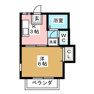 ベルロジェット【1階】の間取り