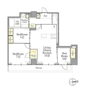CLASSEUM(クラシアム)仙台新寺通【11階】の間取り