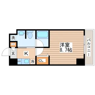 エルスタンザ仙台八幡【2階】の間取り