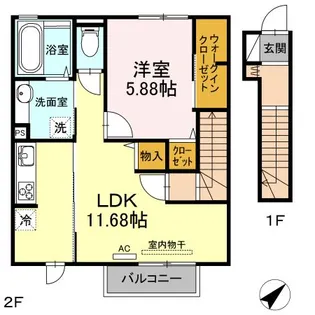 カーサ・フェリスIII【2階】の間取り