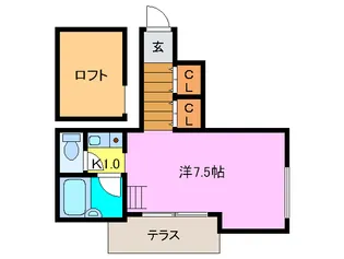 サンライズファ-スト【1階】の間取り
