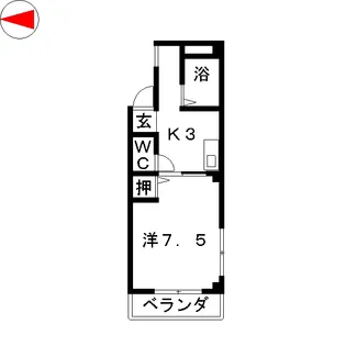 コーポラス芝【1階】の間取り