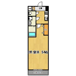 レジデンス塚本ヴィークス【5階】の間取り