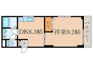 リバ-サイドシャイン【1階】の間取り