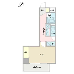 プロシード松戸【2階】の間取り
