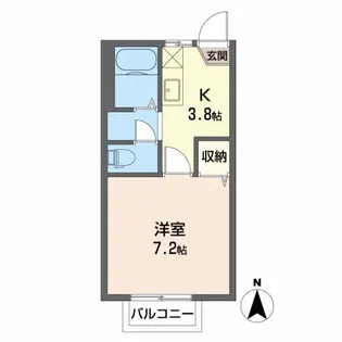 フレグランスand you B セ【1階】の間取り