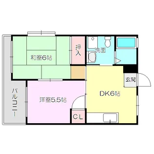 シティマンションパラス【3階】の間取り