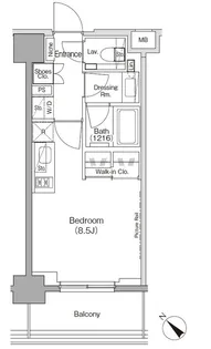 ザ・パークハビオ月島フロント【9階】の間取り
