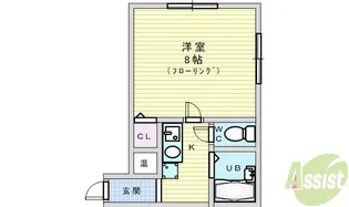 光栄ハイツ江坂【4階】の間取り