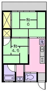 ハイツアキヤマ【1階】の間取り