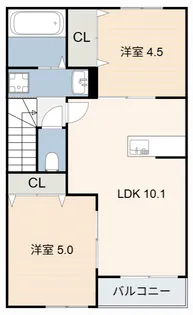 エクシール赤池【2階】の間取り