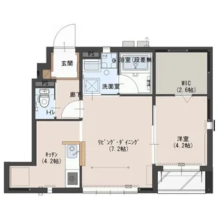 ソレアード・イースト【1階】の間取り