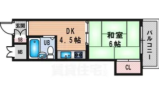 第1国本エレガンス新大阪【2階】の間取り