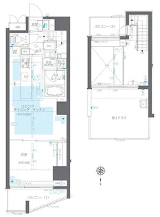 ZOOM目黒かむろ坂【7階】の間取り