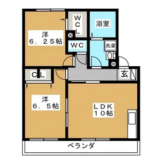 シャルマン ドミールA【2階】の間取り