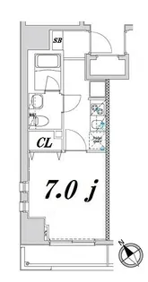 アクサス高田馬場【10階】の間取り