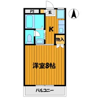 エンゼルハイム旭【1階】の間取り