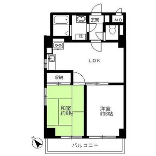 ななハイツB【10階】の間取り