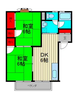 コーポラスホワイト【2階】の間取り