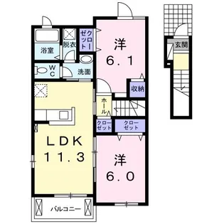ビラ・ミシェル【2階】の間取り