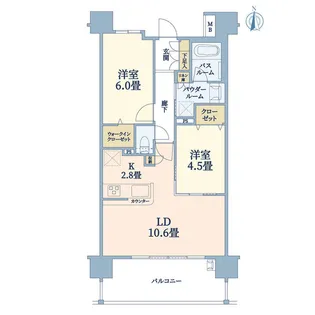 パレステージ西新井本町【5階】の間取り