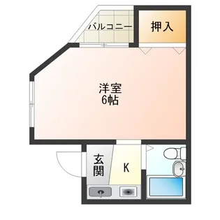 ボンジュール福島【1階】の間取り