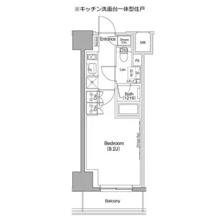 ザ・パークハビオ五反田【4階】の間取り