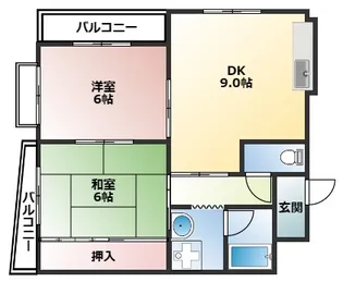 マンション富士【2階】の間取り
