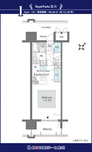 ロイヤルパークス豊洲【7階】の間取り