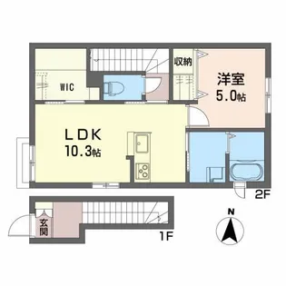 アトリエール【2階】の間取り