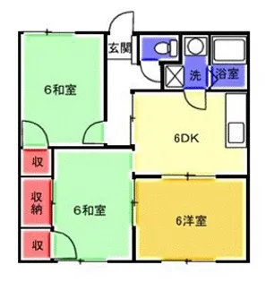 ハイツエスポワール【2階】の間取り
