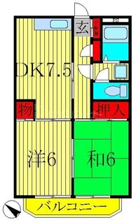 パレス富士見台【2階】の間取り