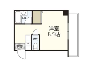CASA東白島【4階】の間取り
