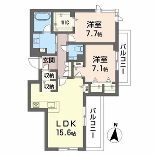 ビィアン アテリア【4階】の間取り