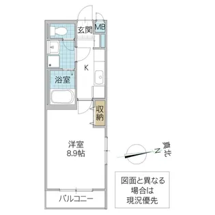 プレスト水戸桜川【1階】の間取り