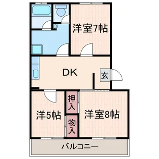 立川ハイツ【2階】の間取り