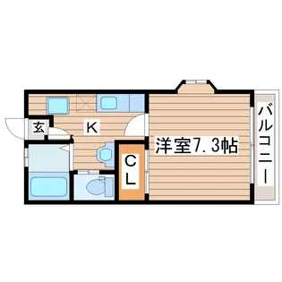 MYハイツ2号館【1階】の間取り