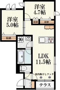 ‘ele【1階】の間取り