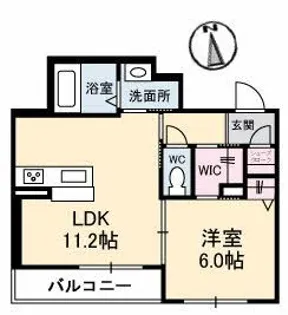 ニューマルセリーノ B棟【2階】の間取り