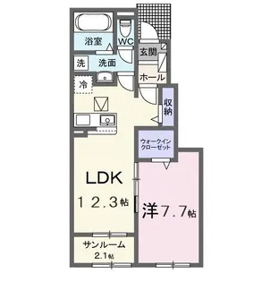 セイバリー プリムローズ II【1階】の間取り