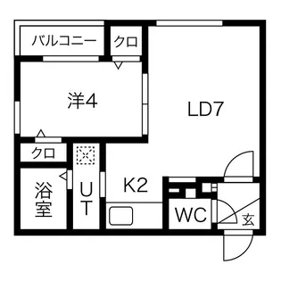 ラフィーネN26ウエスト【5階】の間取り