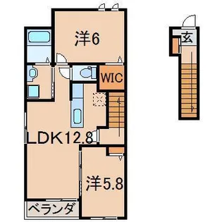 ダイヤモンドプリンセス カレン【2階】の間取り